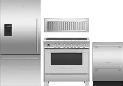 4 Piece Package Includes Refrigerator, Range, Hood And Dishwasher